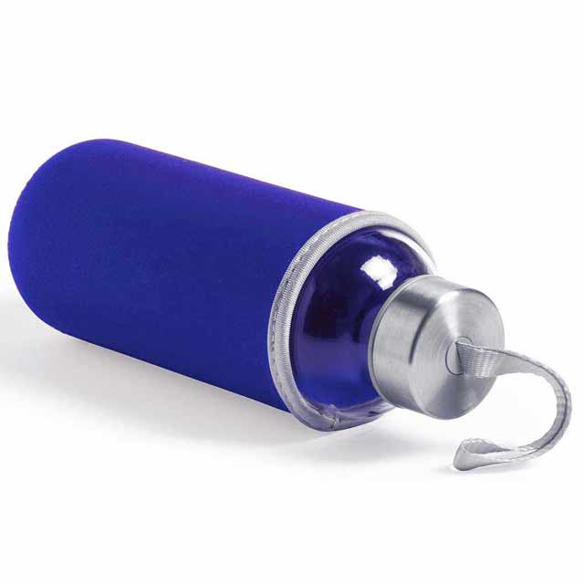 GRUENE - 420ml Glass Bottle With Blue Neoprene Cover