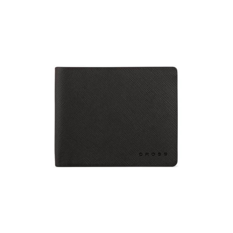 CROSS HARDCOVER A5 NOTEBOOK + PEN + BI-FOLD WALLET WITH 8 CARD SLOTS - BLACK