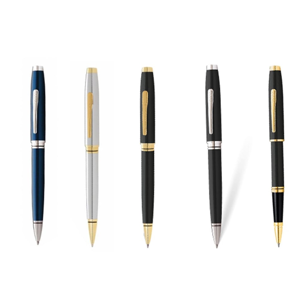 Coventry Classic Black Lacquer with Gold Tone Appointments Rollerball Pen (Blue Ink) 