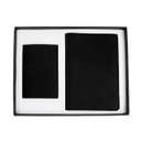 KRIMT - Giftology Set of Passport Holder & Card Holder - Black