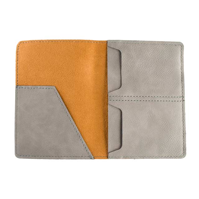 KRIMT - Giftology Set of Passport Holder & Card Holder - Grey