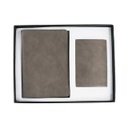KRIMT - Giftology Set of Passport Holder & Card Holder - Grey