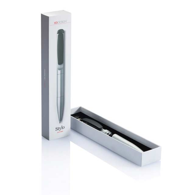 XDDESIGN Stylo 3 In 1 Pen - 4GB - Silver
