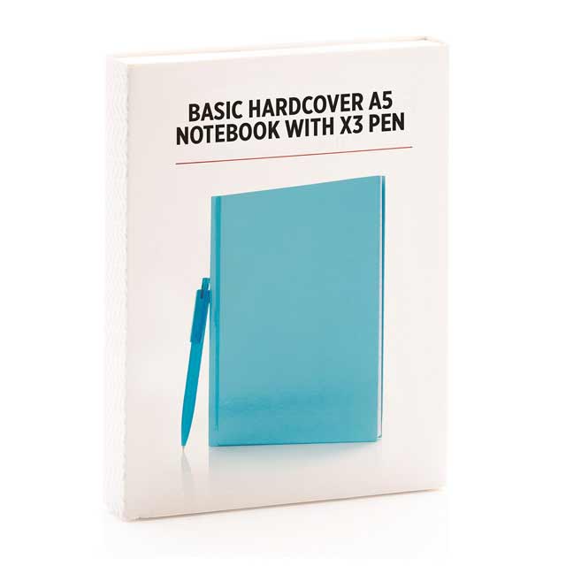 XD A5 Hard Cover Notebook With Pen - Blue
