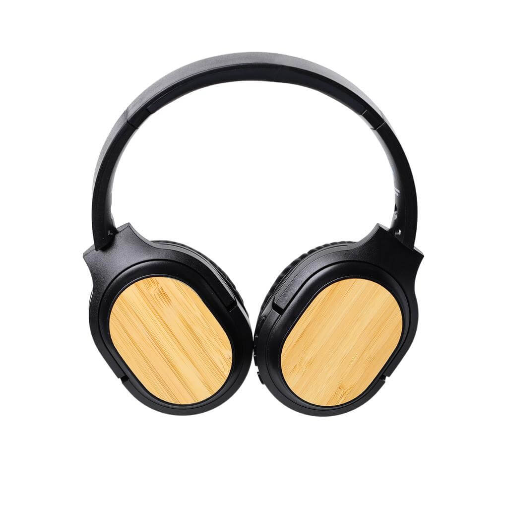 SKUTEC - Set of Bamboo Headphone, Wireless Charger and Pop Socket