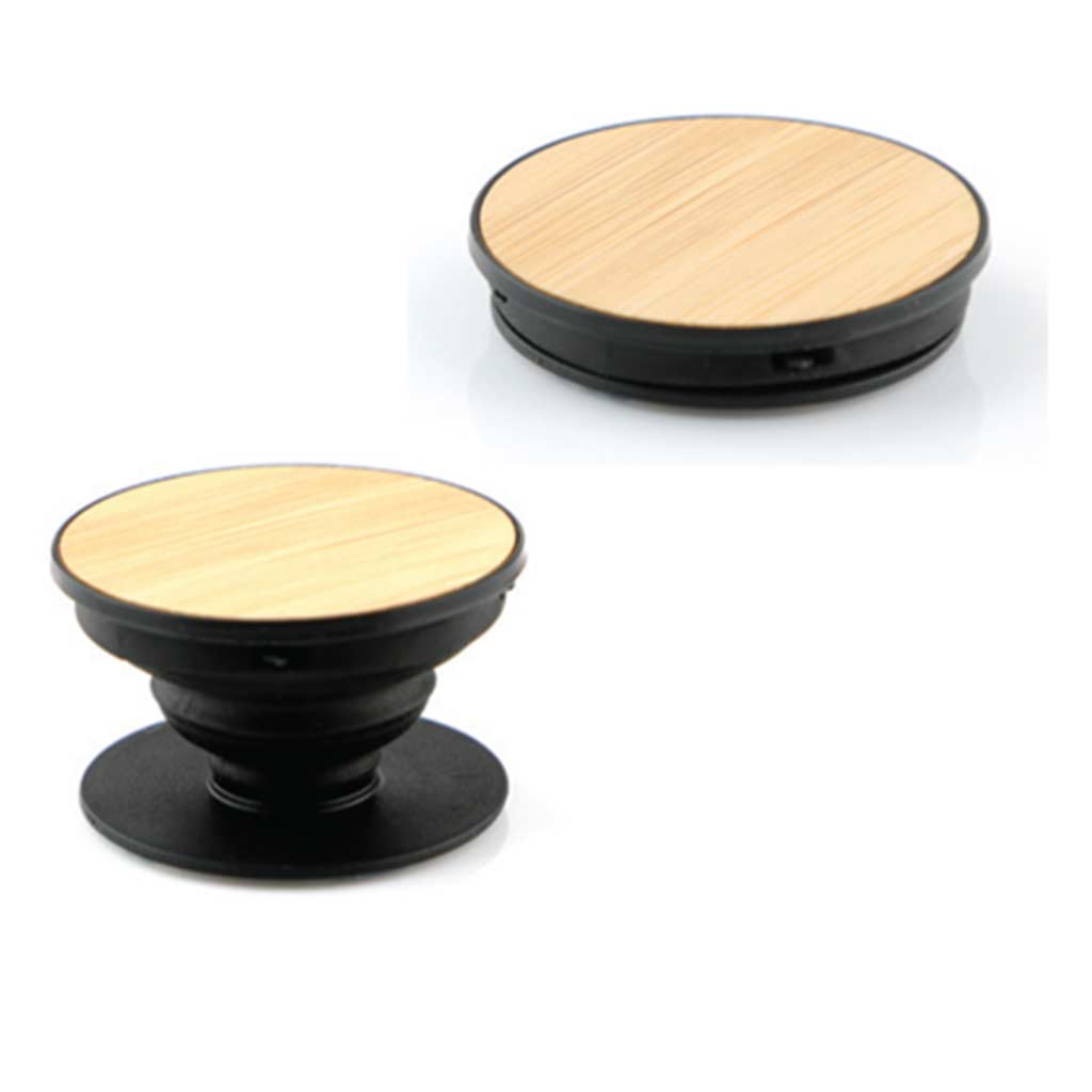 SKUTEC - Set of Bamboo Headphone, Wireless Charger and Pop Socket