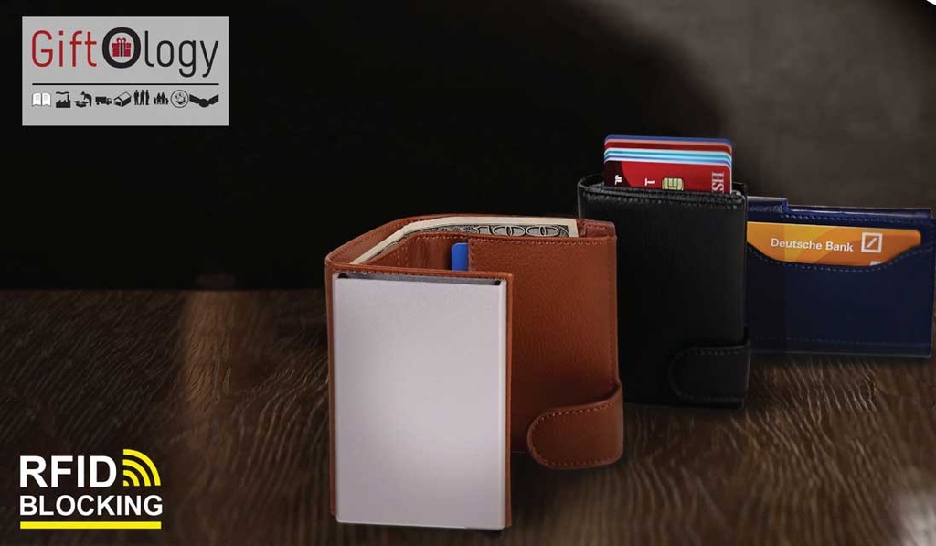 SNEEK - Giftology RFID PU Card Holder - Brown