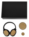 SKUTEC - Set of Bamboo Headphone, Wireless Charger and Pop Socket