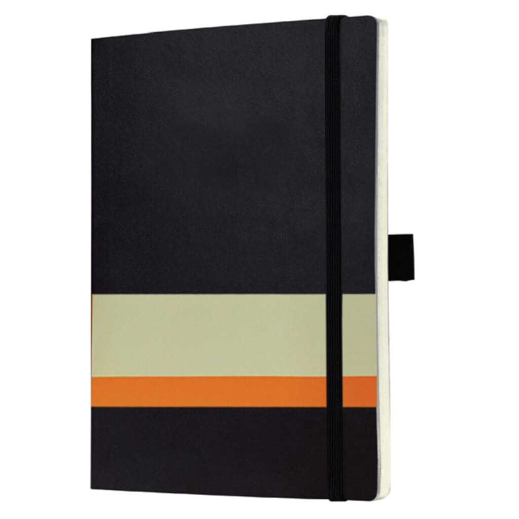Santhome Plabuk Softcover Plain A5 PVC Notebook Black