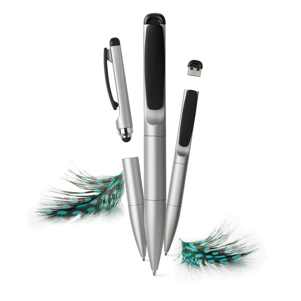 XD Design Stylo 3 In 1 Pen - 2GB - Silver