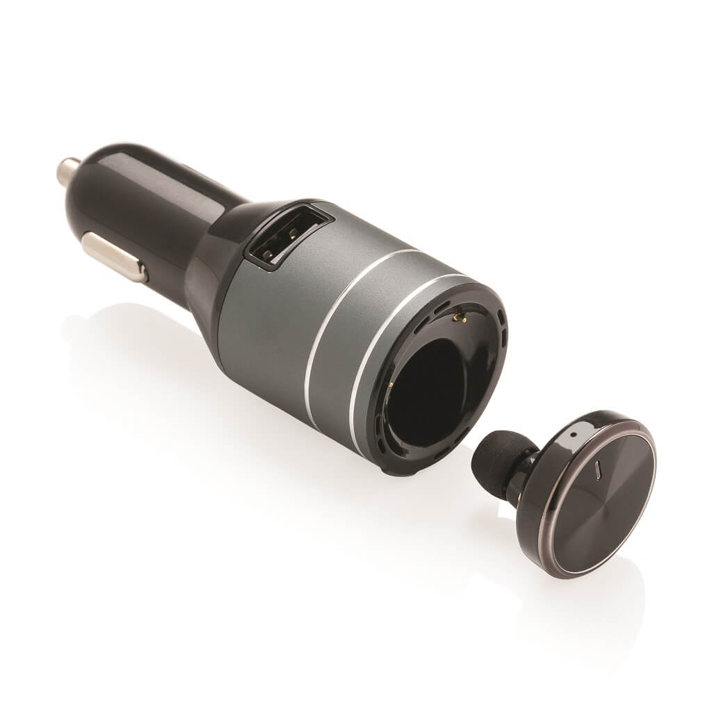 XD Car Charger With Hands-Free Earbud
