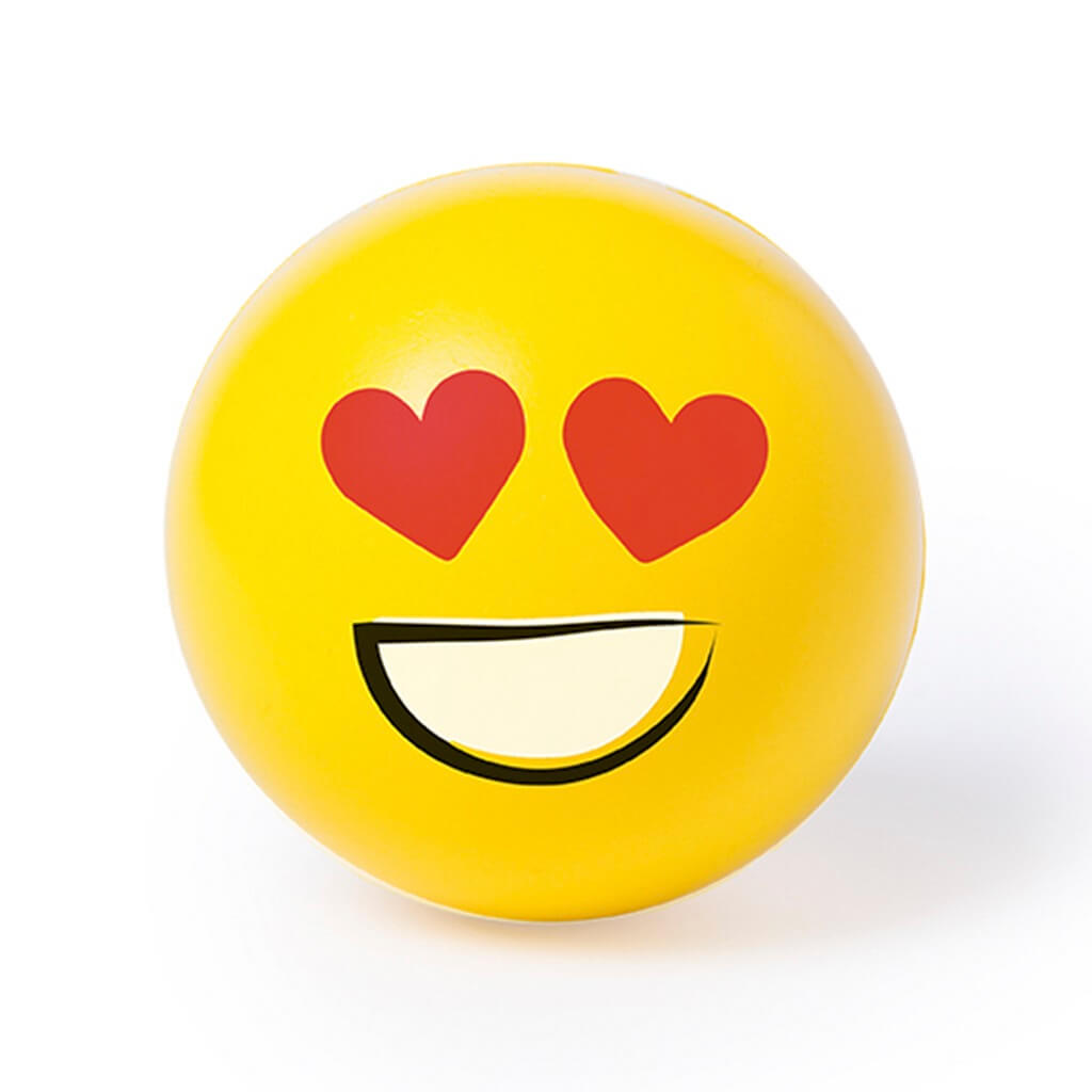 Soft Anti-stress Ball With Fun Emoji Designs - Heart