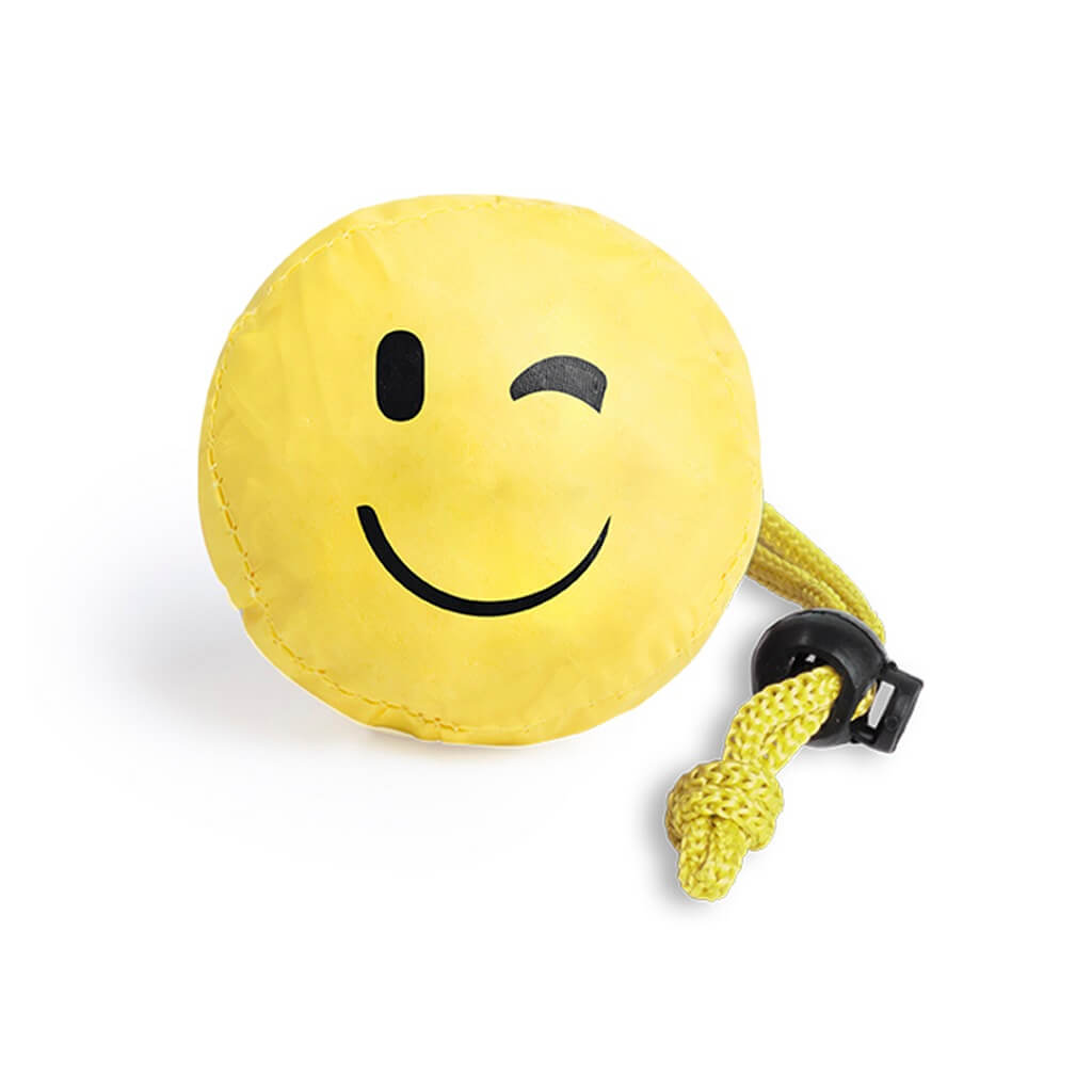 Folding Bag With Fun Emoji Designs - Wink