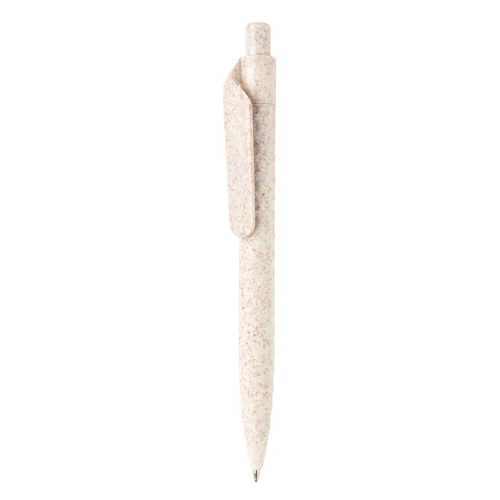 LORIENT - Push Action Ballpen With Wheat Straw - White