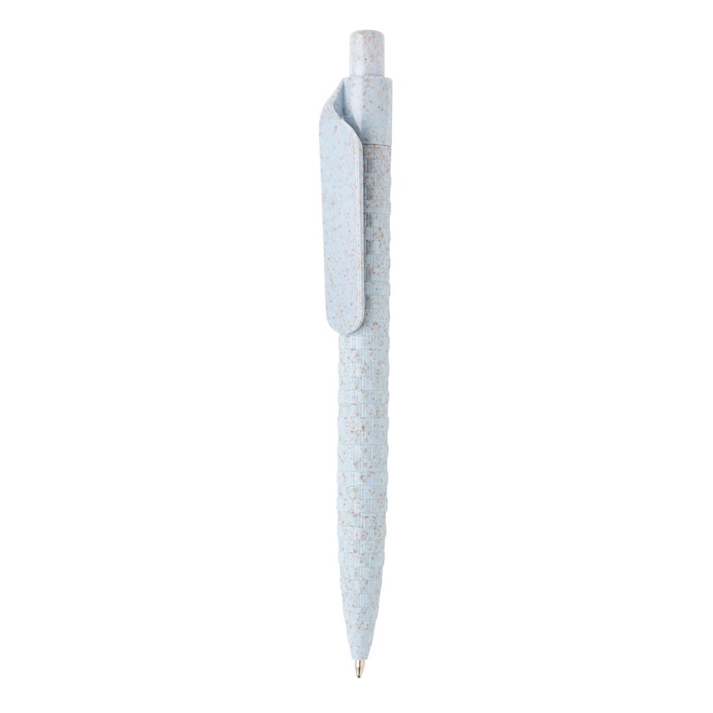 LORIENT - Push Action Ballpen With Wheat Straw - Blue