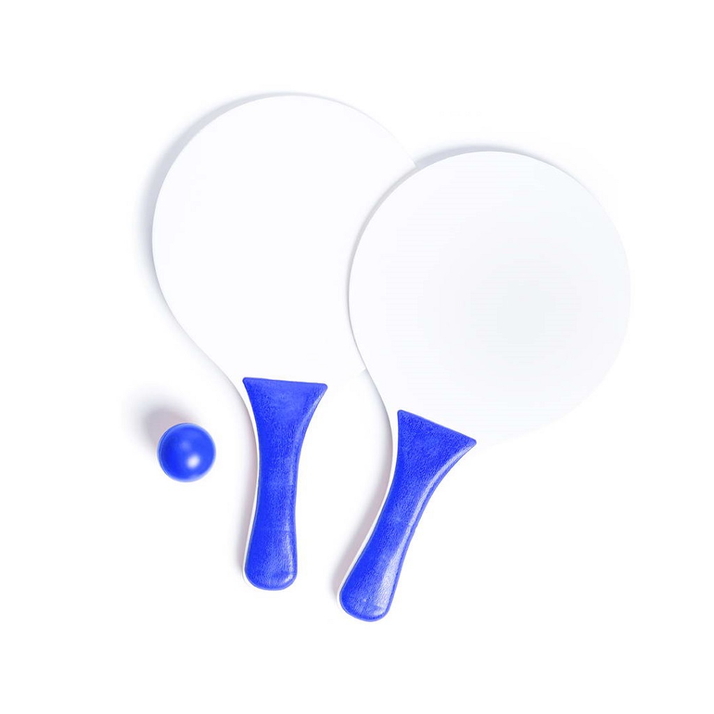 Pair Of Beach Rackets In Natural Wood