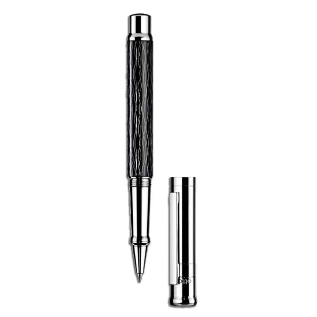 OTTO Hutt Rollerball Pen Wave Pattern Black
