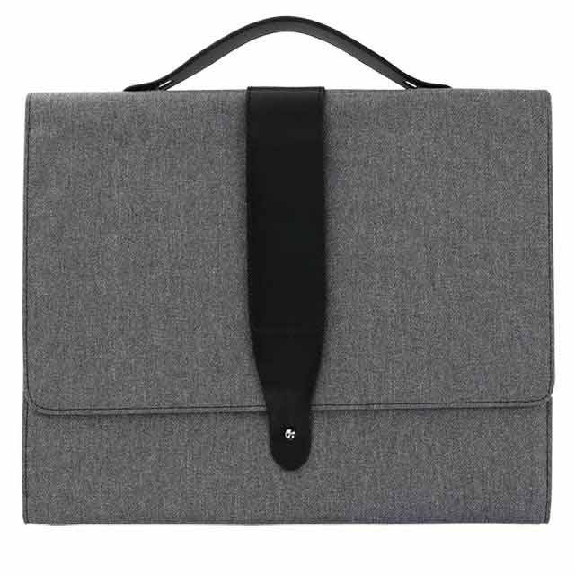 VIERSON - Tech Workstation with 10000mAh Wireless Powerbank Dark Grey