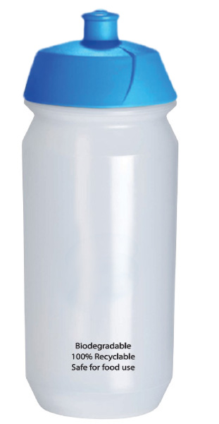 Tacx Eco Biodegradable Water Bottle 500ML - Blue Lid
