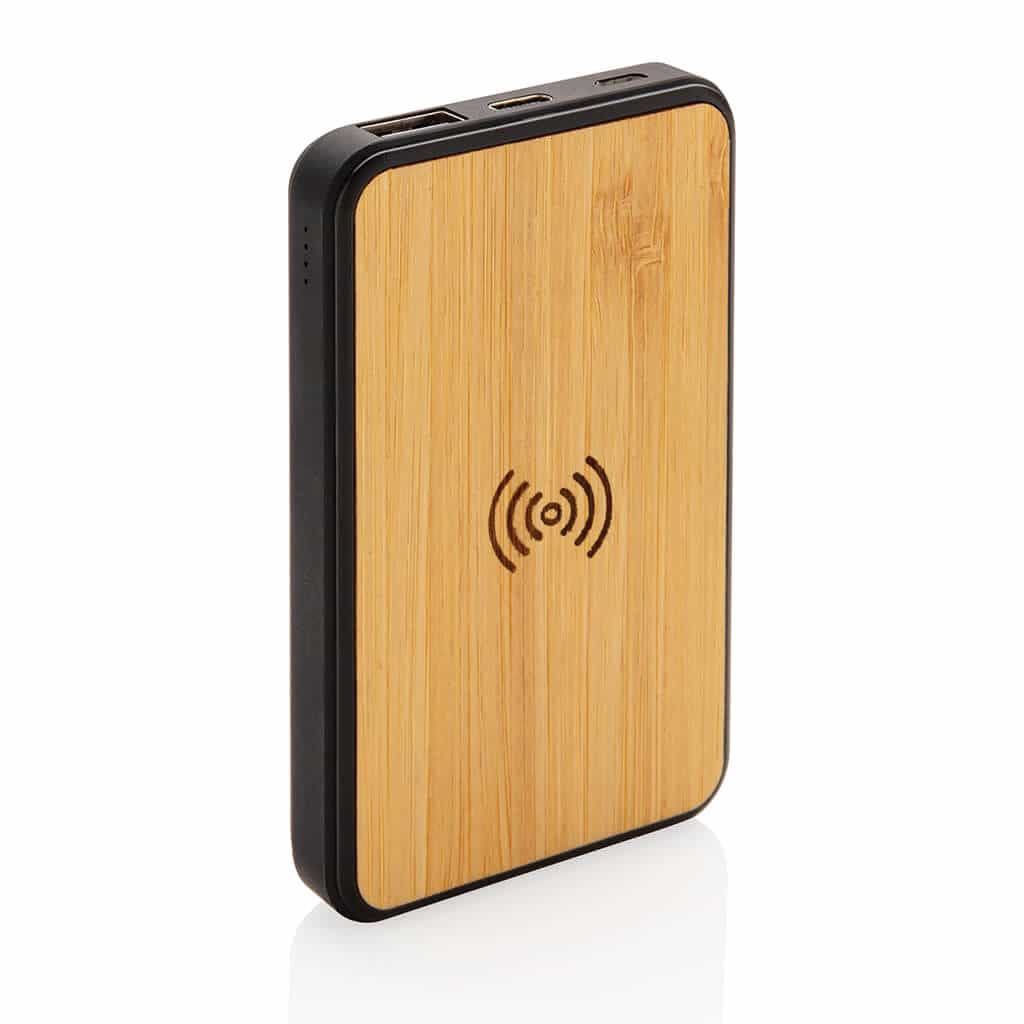 TUZLA - @memorii 5000 mAh Bamboo Wireless Powerbank (Anti-microbial)