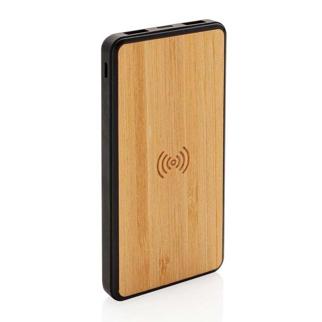 ASKAS - @memorii 8000 mAh Bamboo Wireless Powerbank (Anti-microbial)