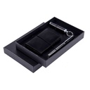 LAREDO - Set of Card Holder, Flashlight Keyring and Metal Pen